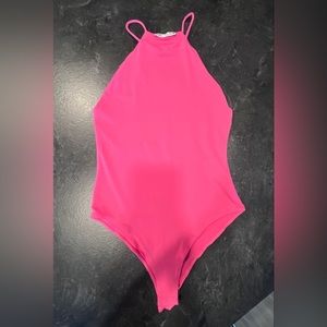 Zara Hot Pink Bodysuit Size S
